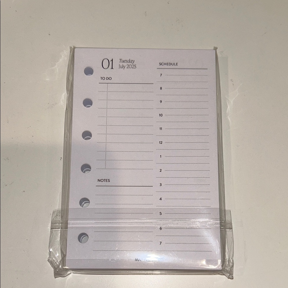 2025 pocket day on one page with list inserts planner